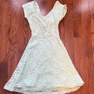 Garage Mint Lace Mini Dress